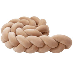 Braided Crib Bumper (Dark Beige)