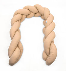 Braided Crib Bumper (Dark Beige)