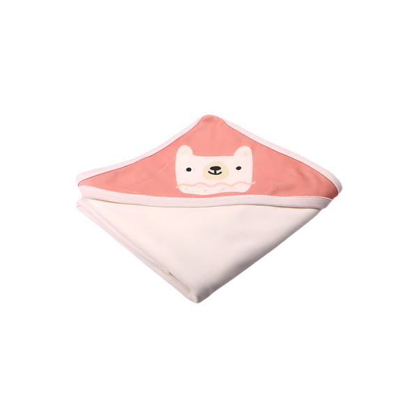 Pink Bear Hooded Blanket