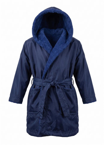 Plain Bath Robe Dark Blue (10-12)