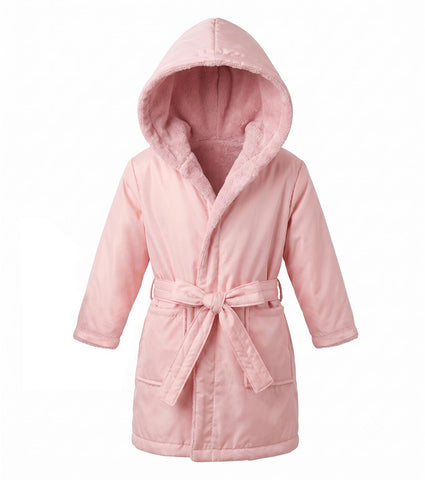 Plain Bath Robe Pink (10-12)