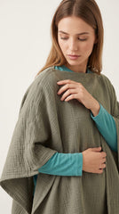 360 Nursing Cover Poncho Olive Green