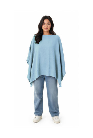 360 Nursing Cover Poncho Baby Blue