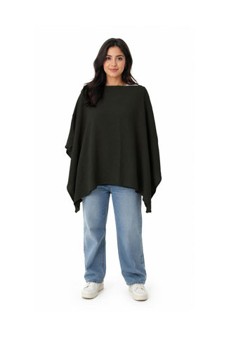 360 Nursing Cover Poncho Black