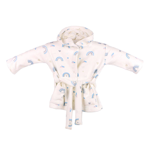 Winter Robe Blue Rainbows