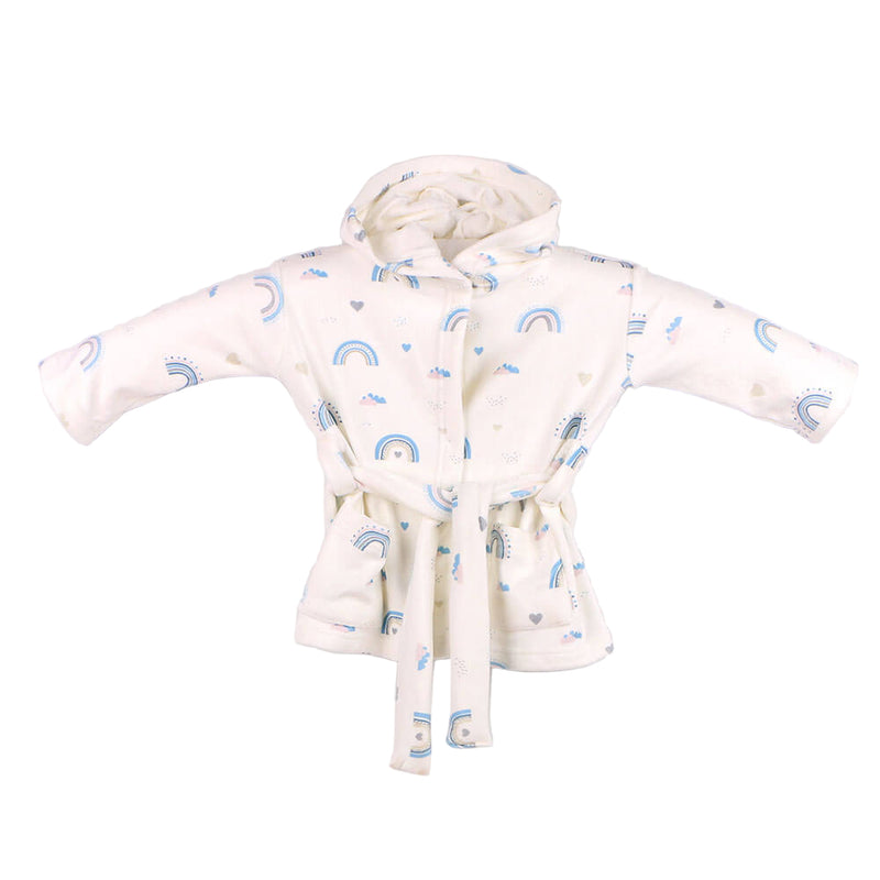 Winter Robe Blue Rainbows
