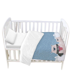 Blue Bear Bed Cover