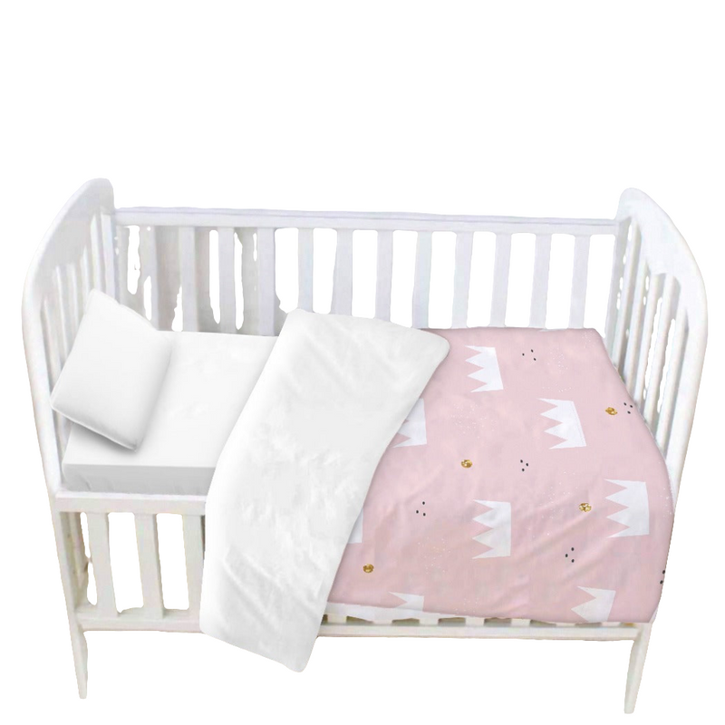 Bed Cover Pink Crowns