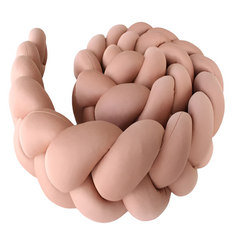 Braided Crib Bumper (Dark Pink)